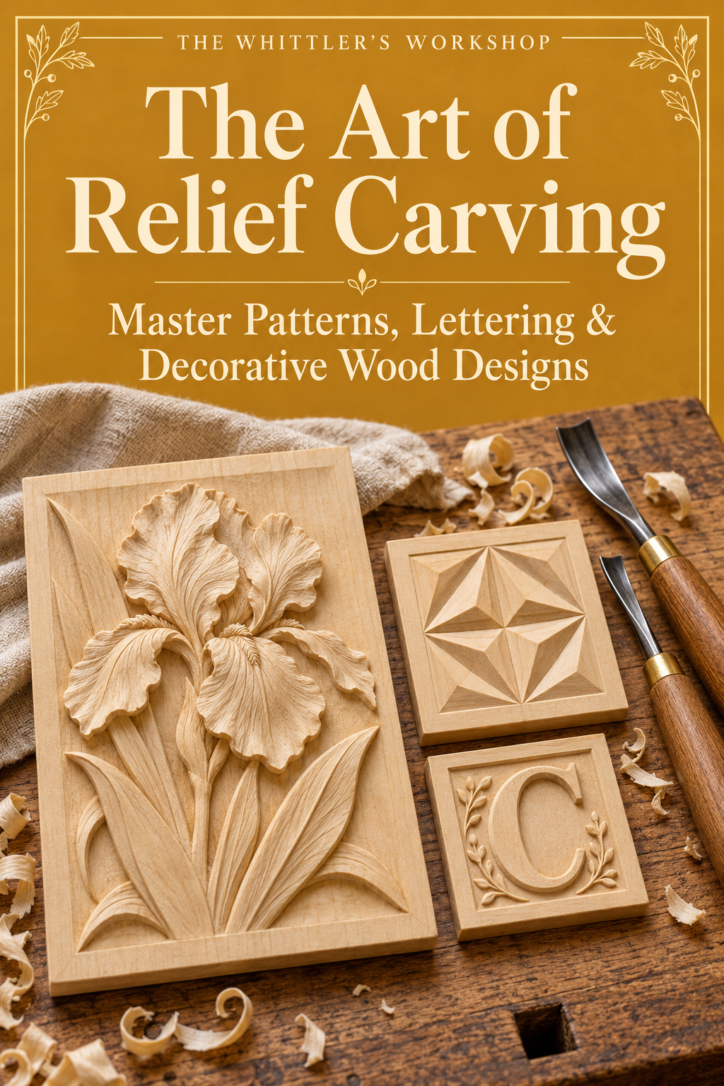 The Art of Relief Carving – Master Patterns, Lettering & Decorative Wood Designs