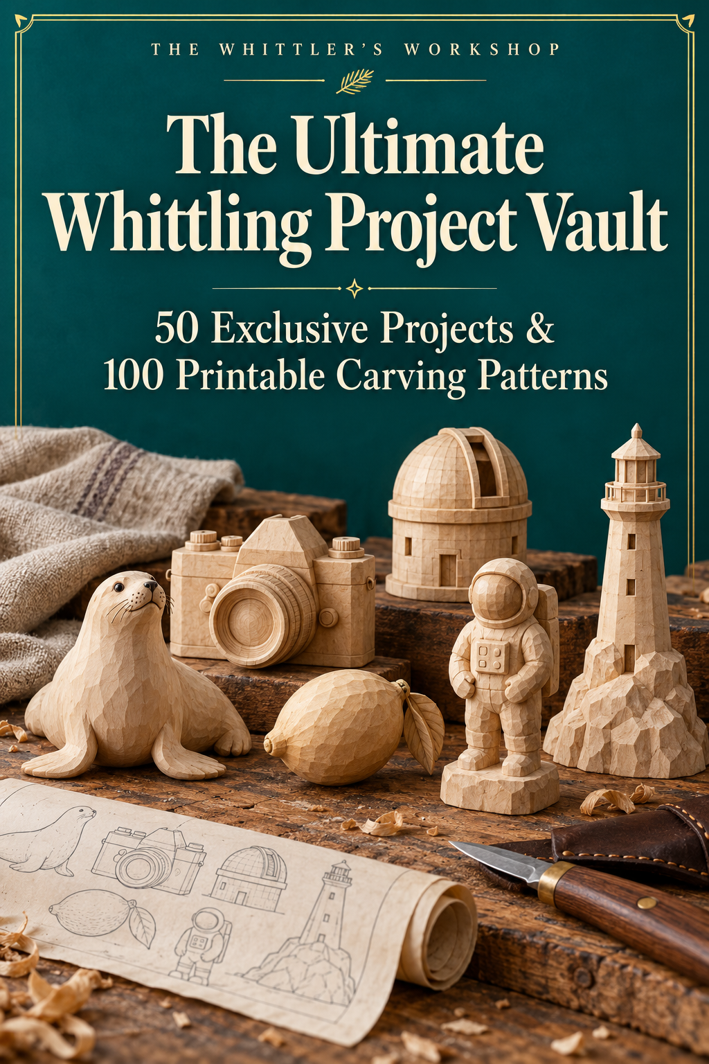 The Ultimate Whittling Project Vault – 50 Projects & 100 Printable Carving Patterns